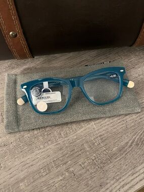 Bluish Green Women's Blue Light Glasses - +0.00 Strength